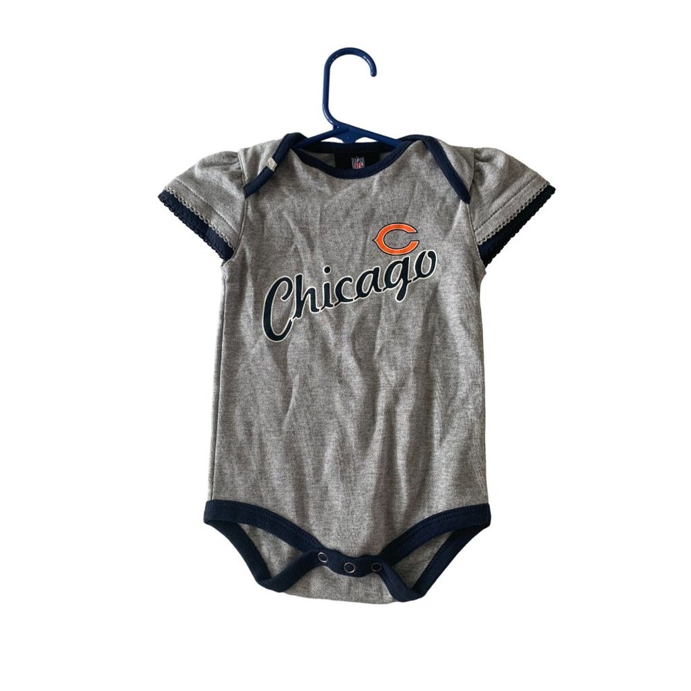 NFL Team Kids Girls Infant Baby  Size 6 9 months Chicago Bears 1 pc Bodysuit ruf